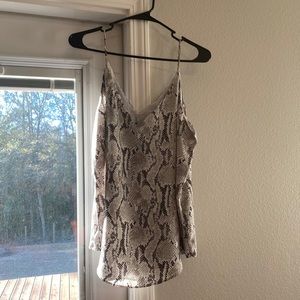 BRAND NEW Express snakeskin patterned top